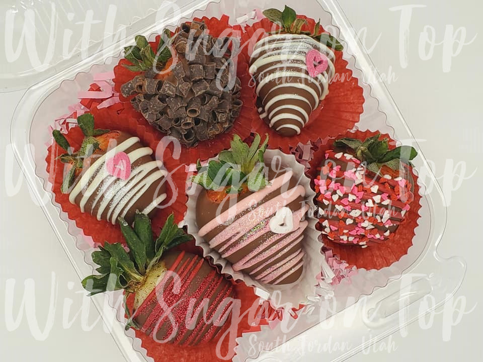 Valentine Large Chocolate Covered Strawberries w/ & w/o Roses