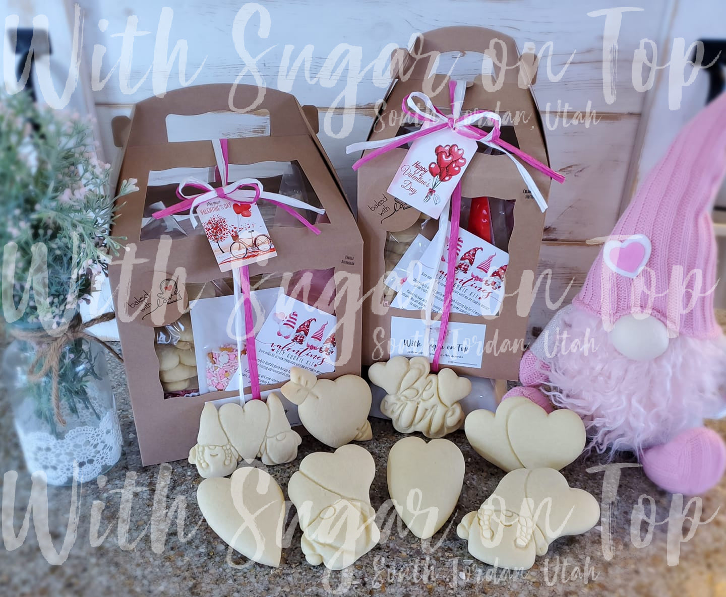 Valentine Imprinted Sugar Cookie Kits