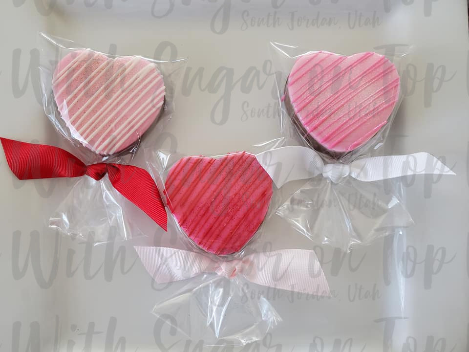 Valentine Chocolate Covered Double Stuff Oreo's, Dipped and Shaped - many flavor options!
